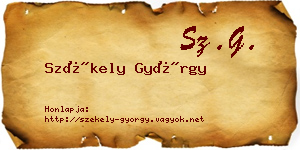 Székely György névjegykártya
